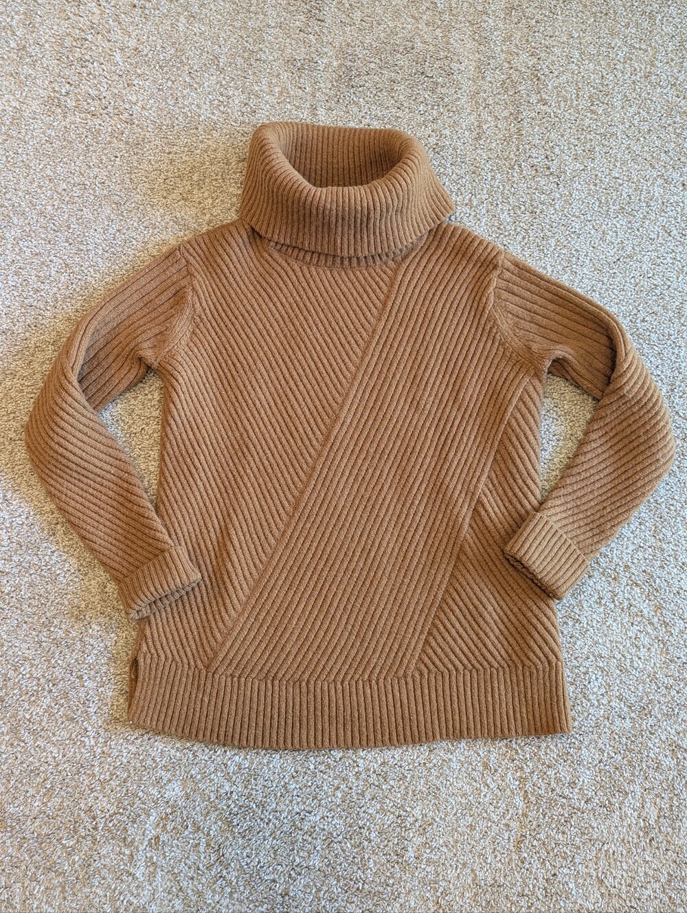 Ann Taylor Asymmetrical Knit Turtleneck Alpaca Wool Sweater 🦙